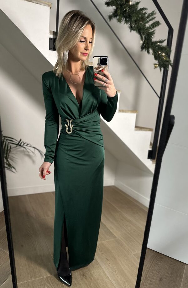 N° 1 Robe Lydia - Vert – Image 3