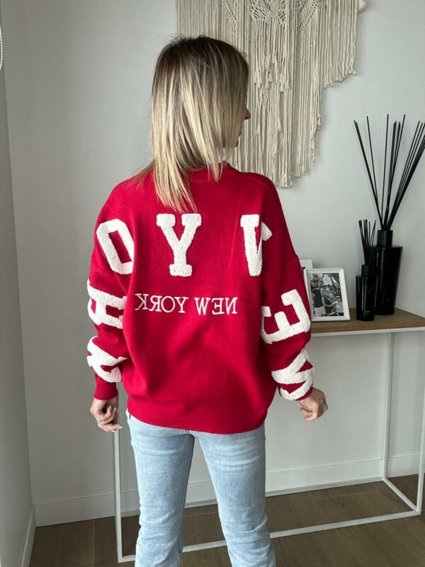 N° 14 Pull New York - Rouge – Image 5