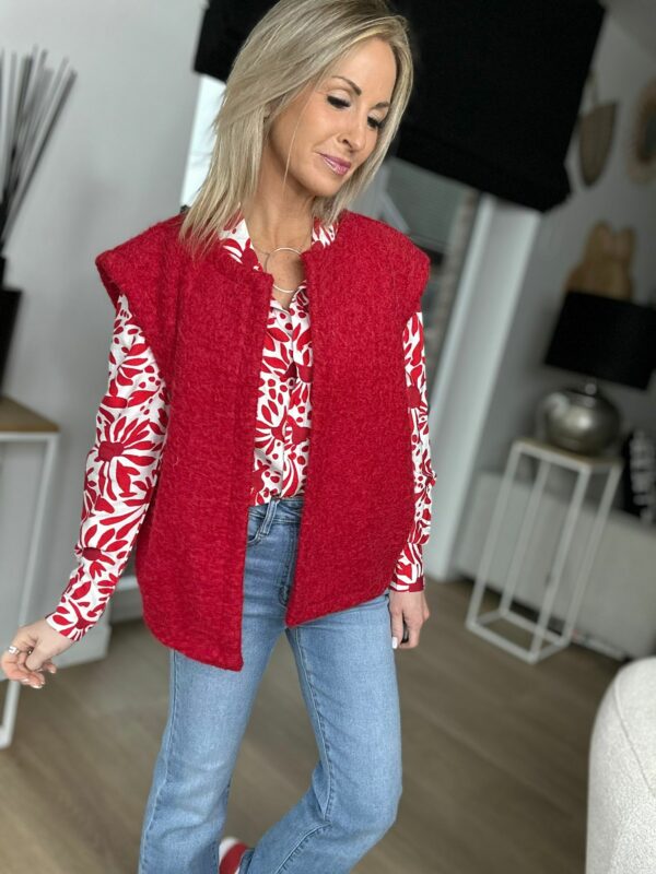 Gilet Cécile - Rouge – Image 5