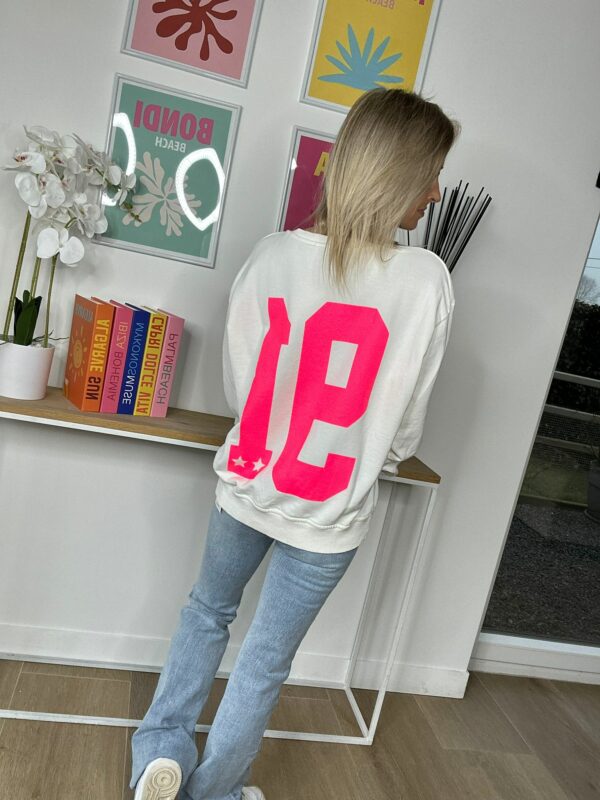 Sweat L.A California - Blanc/Rose fluo – Image 5