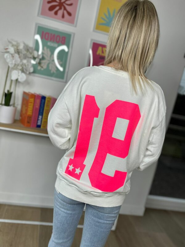 Sweat L.A California - Blanc/Rose fluo – Image 6