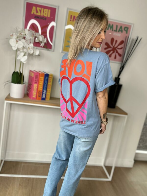 T-shirt Love is air - Bleu – Image 5