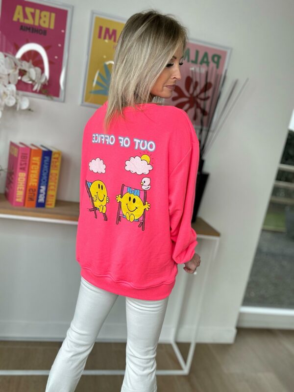 Sweat Mr & Mme Vacances - Rose fluo – Image 7