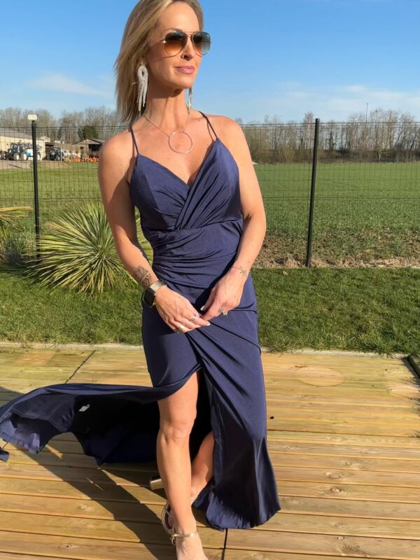 Robe de cérémonie Stéphanie - Bleu marine – Image 4