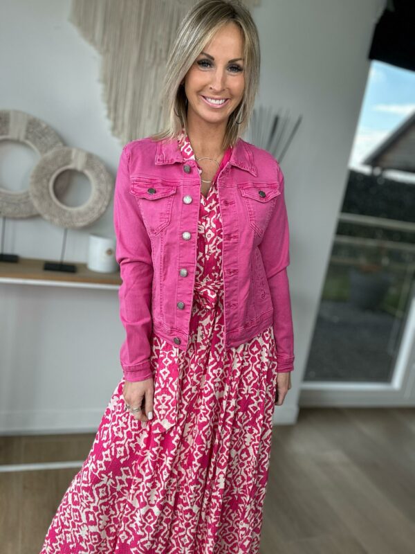 Veste en jeans Chica - Fuchsia – Image 5