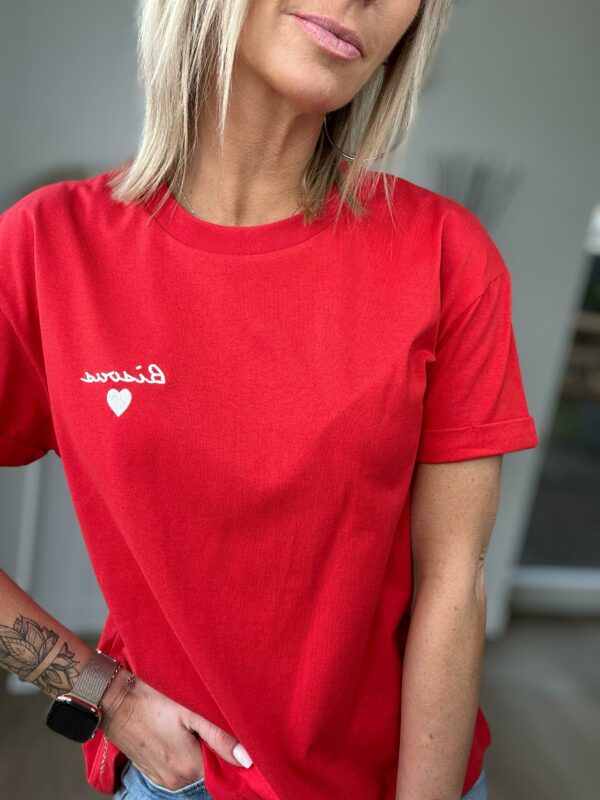 T-shirt Bisous - Rouge – Image 2