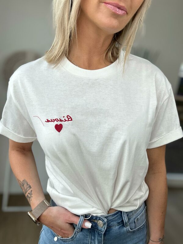 T-shirt Bisous - Blanc – Image 2