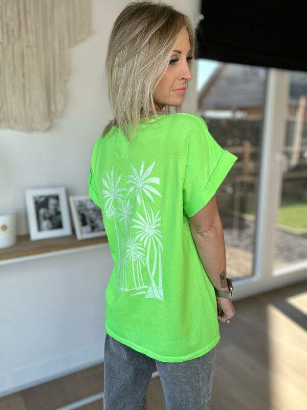 N° 1 T-shirt Miami Beach - Vert fluo – Image 2