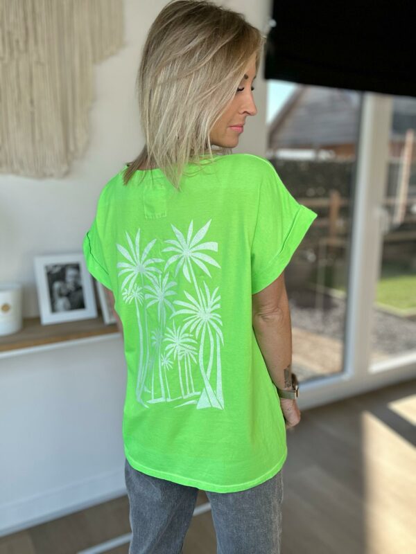 N° 1 T-shirt Miami Beach - Vert fluo – Image 3