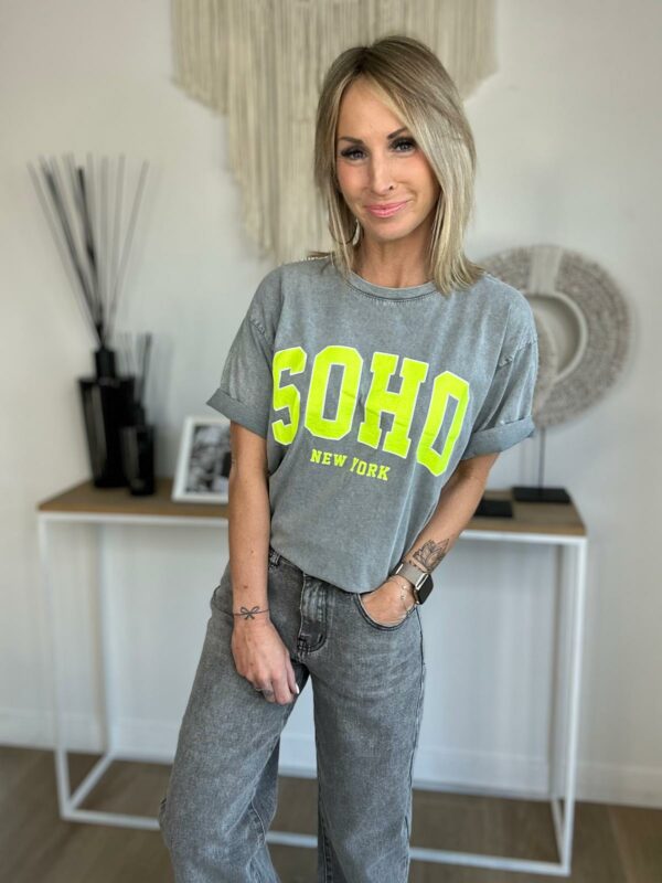 T-shirt Soho - Gris/Jaune – Image 5